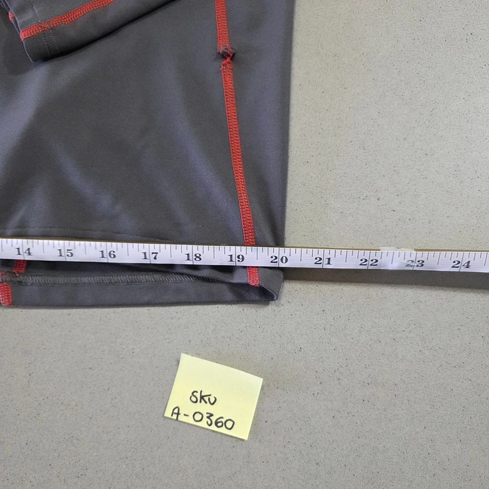 The North Face Flight VaporWick 1/4 Zip Pullover Gray Red Large Small Hole